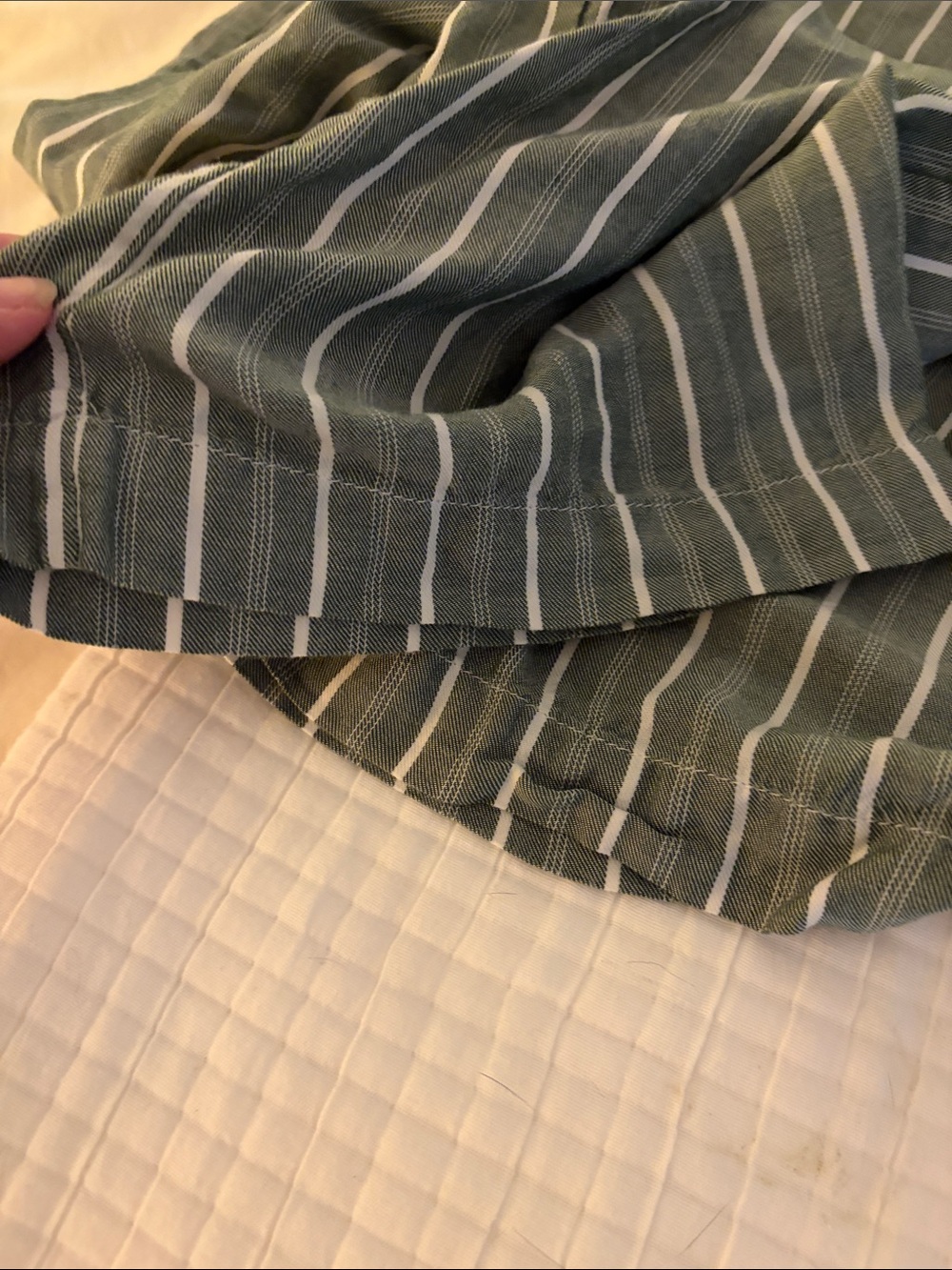 Cozy earth Striped Green Women’s Pajama Set - Cozy Sleep Shirt & Pants - Picture 5 of 5